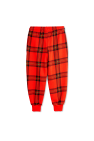 Mini Rodini RED Checkered Sweatpants
