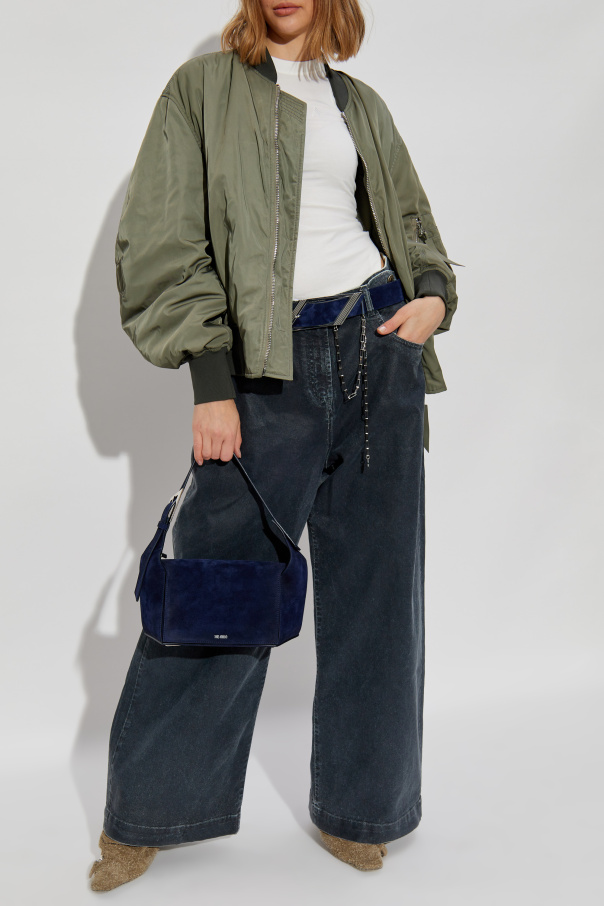 The Attico Gewachste Jeans mit weitem Bein