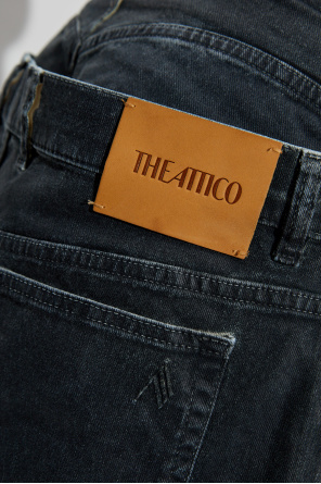 The Attico Gewachste Jeans mit weitem Bein