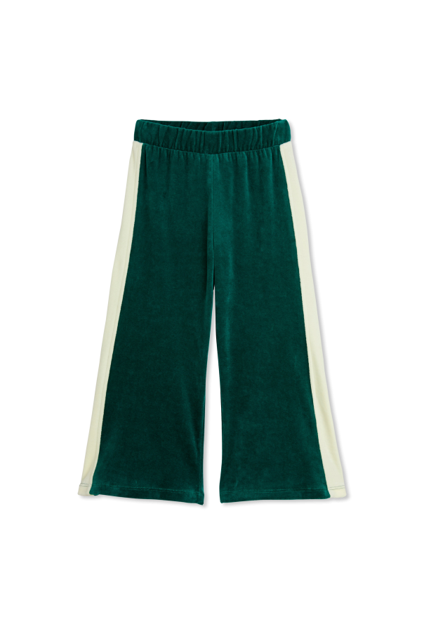Velvet trousers with stripes od Mini Rodini