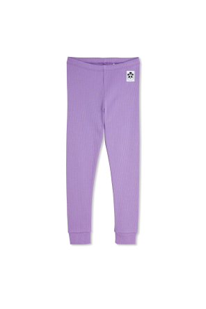 Leggings with logo patch