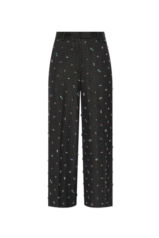 Trousers with applications od Dries Van Noten