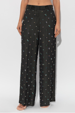 Dries Van Noten Pantalones con aplicaciones