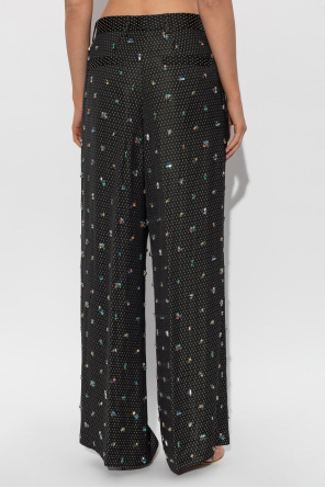 Dries Van Noten Pantalones con aplicaciones
