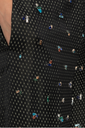 Dries Van Noten Pantalones con aplicaciones