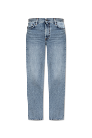 High-waisted jeans