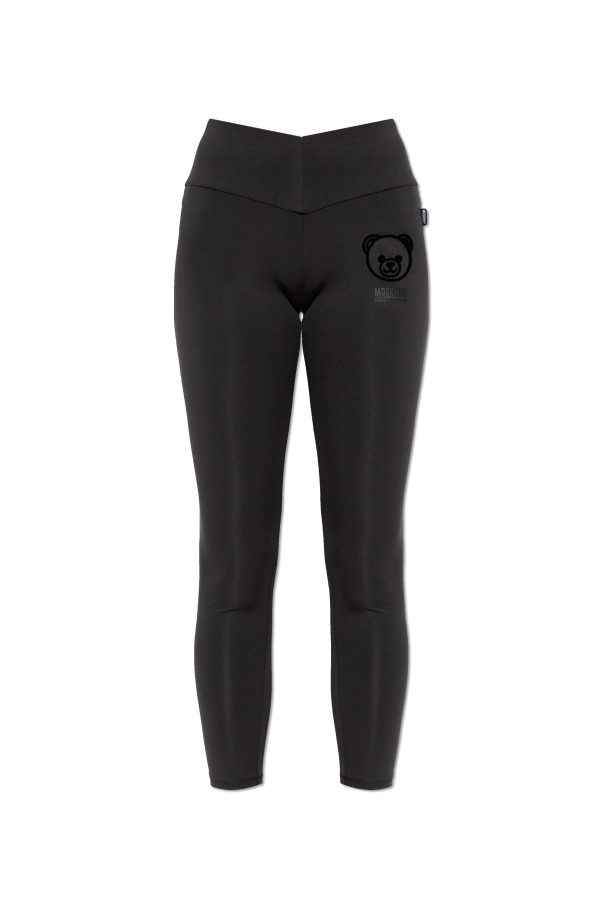 Leggings with embossed logo od Moschino