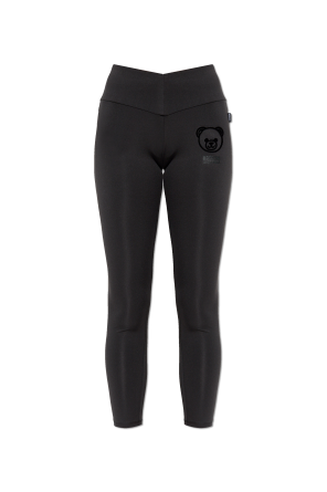 Leggings with embossed logo