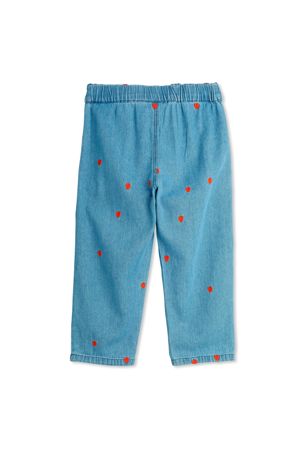 Mini Rodini Jeansy z motywem serca