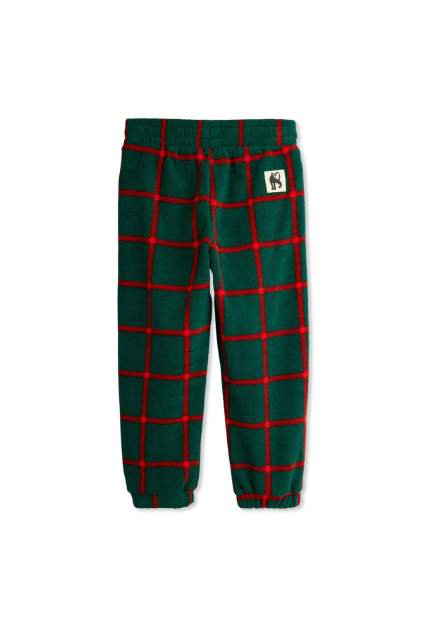 Mini Rodini Pantalones de forro polar con parche de logo