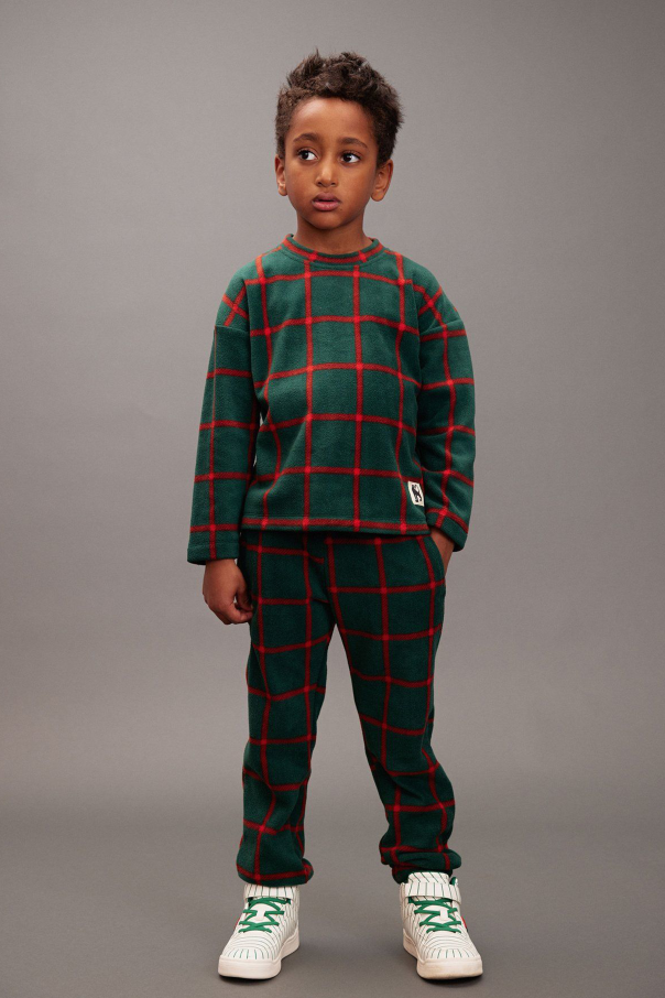 Mini Rodini Pantalones de forro polar con parche de logo