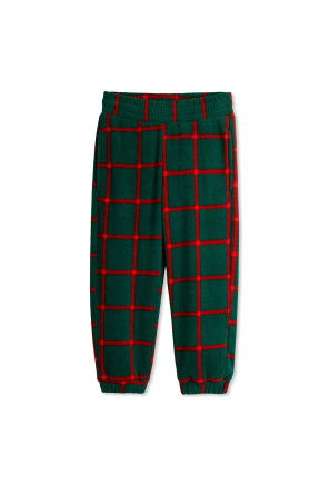 Pantalones de forro polar con parche de logo