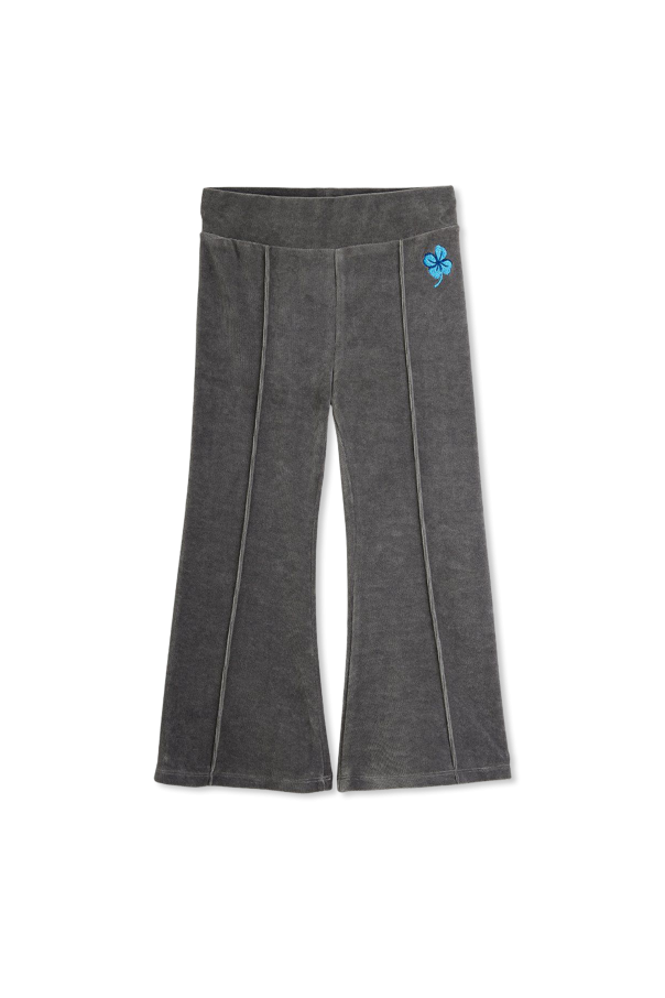 Velour trousers with straight-leg fit od Mini Rodini