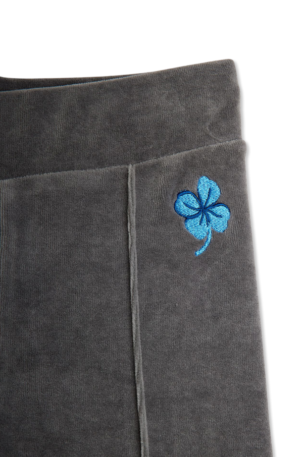 Mini Rodini Velour trousers with straight-leg fit