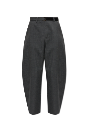 Wool wide-leg trousers