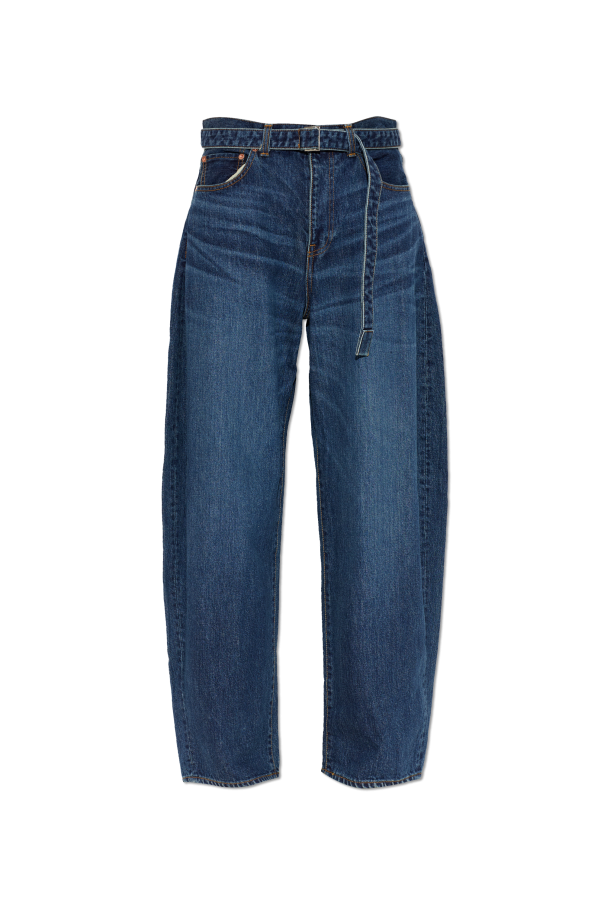 Jeans with belt od sacai