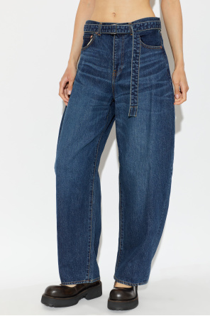 sacai Jeans com cinto