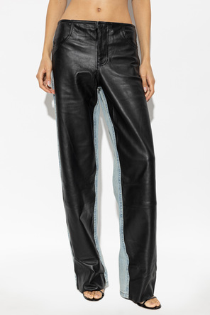 Christopher Esber Jeans with leather front