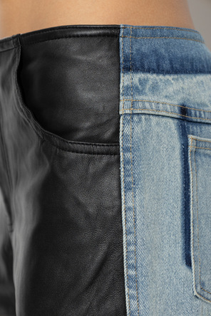 Christopher Esber Jeans with leather front