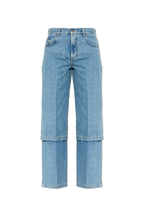 Jeans with wide leg cut