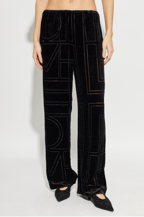 TOTEME Pantalones de terciopelo de pierna recta