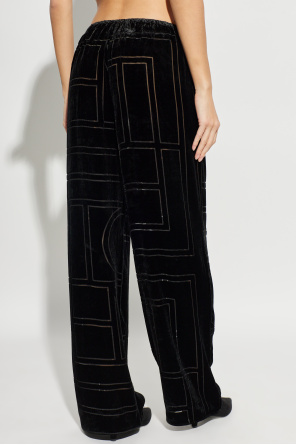 TOTEME Pantalones de terciopelo de pierna recta