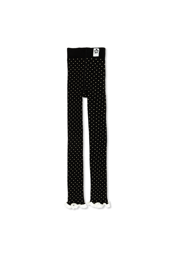 Polka dot pattern trousers od Mini Rodini