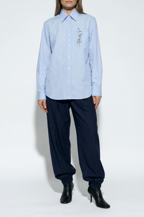 Moschino Spodnie ze wzorem w prążki