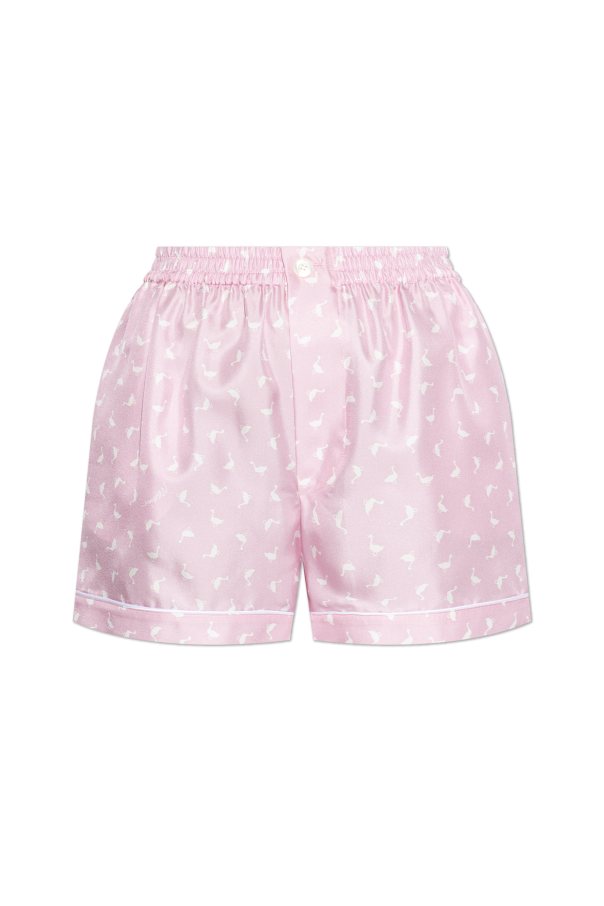 Silk shorts with print od Moschino