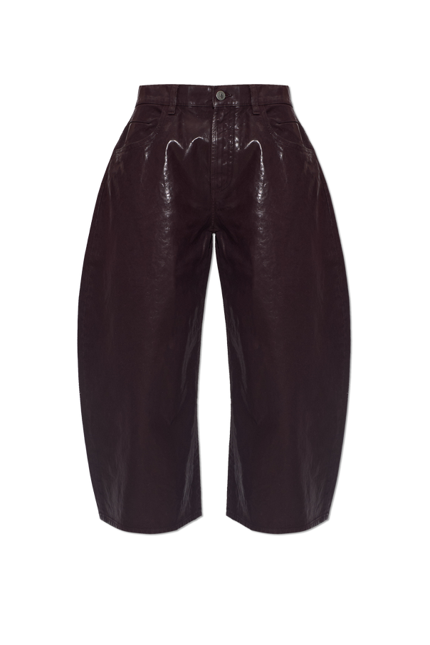 Trousers with a shimmering finish od The Attico