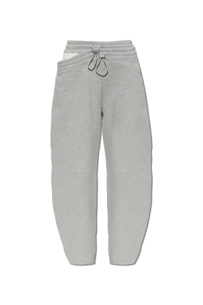 Sweatpants with a slit