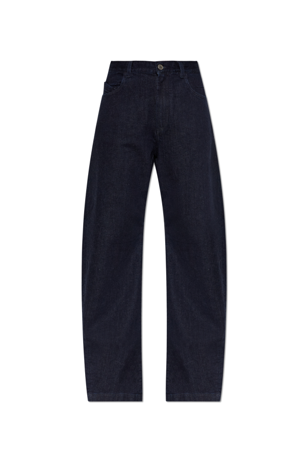 Jeans with embroidered logo od The Attico