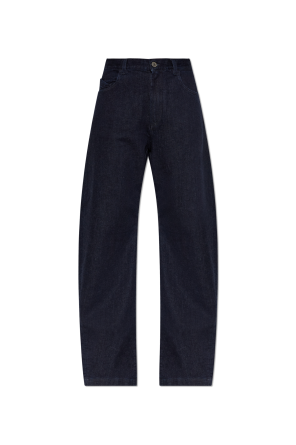 Jeans with embroidered logo