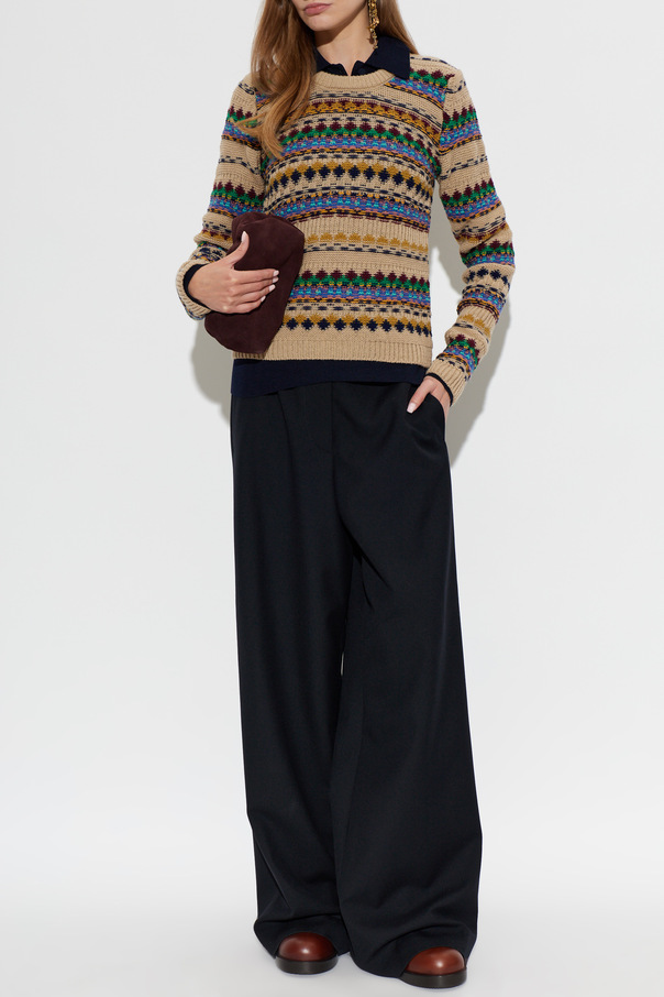 Dries Van Noten Calças de lã ‘Penn’