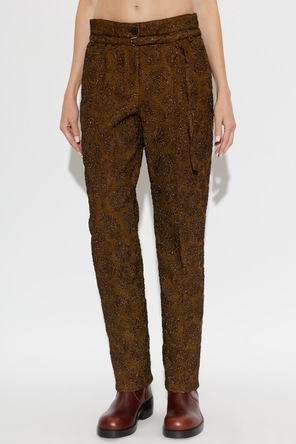 Dries Van Noten Calças ‘Persy’ com fio de lurex