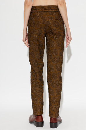 Dries Van Noten Calças ‘Persy’ com fio de lurex