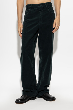Dries Van Noten Pantaloni din catifea reiată