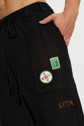 Song for the Mute Track Pants with Patches