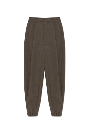 Wool pleated trousers