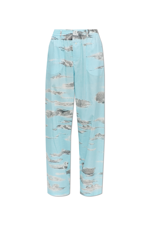 Cotton trousers with print od Moschino