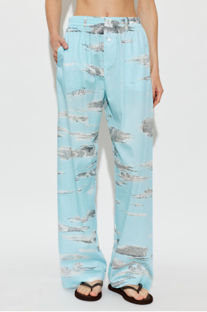 Moschino Cotton trousers with print