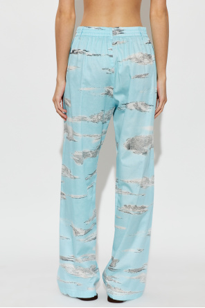 Moschino Cotton trousers with print