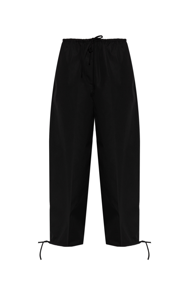 Cotton trousers with drawstring cuffs od TOTEME