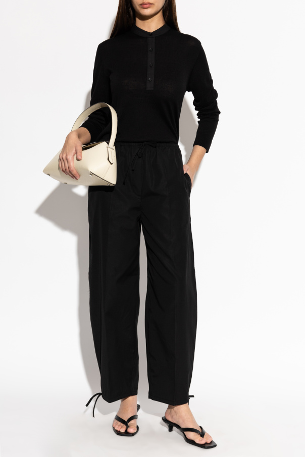 TOTEME Pantalones de algodón con bajos ajustables