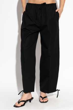 TOTEME Pantalones de algodón con bajos ajustables