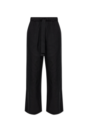 Silk wide-leg pants