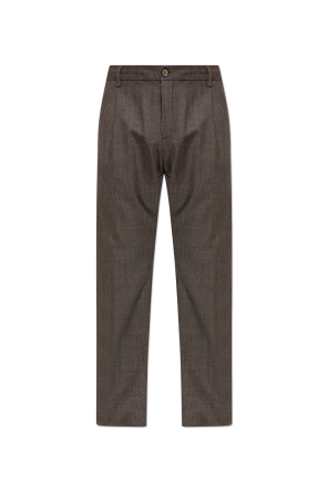 Creased trousers