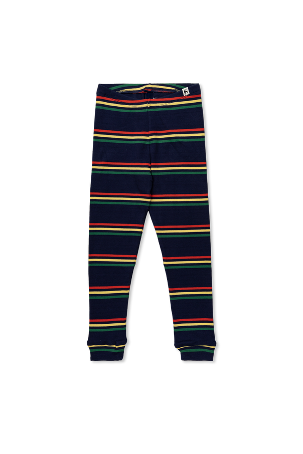 Mini Rodini Baumwoll-Leggings mit Streifenmuster