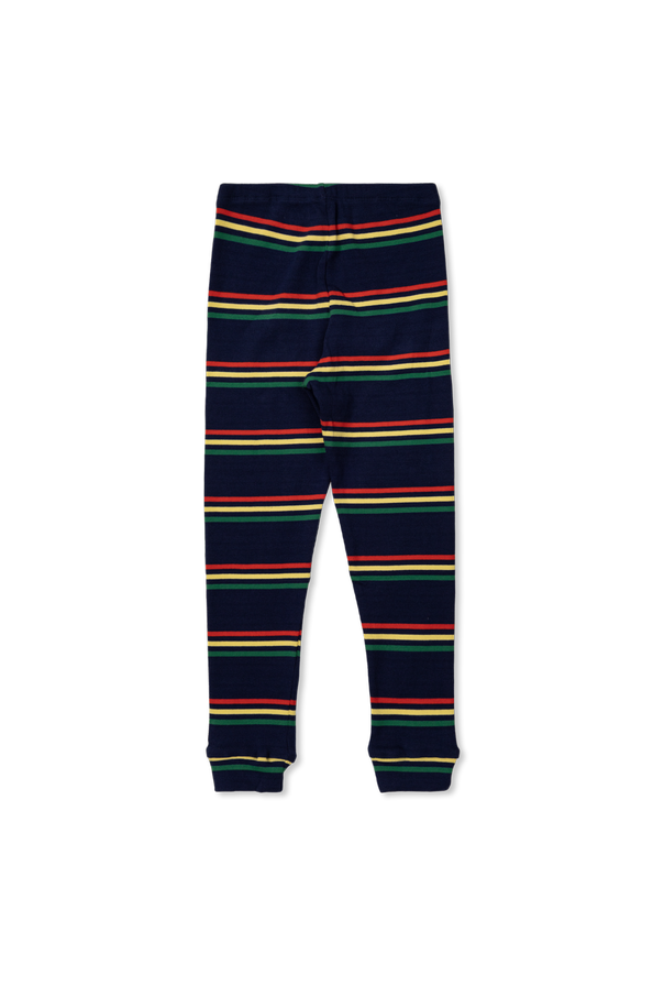 Mini Rodini Baumwoll-Leggings mit Streifenmuster