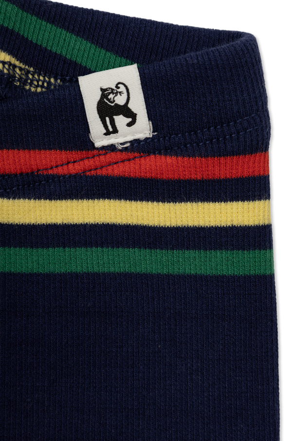 Mini Rodini Baumwoll-Leggings mit Streifenmuster